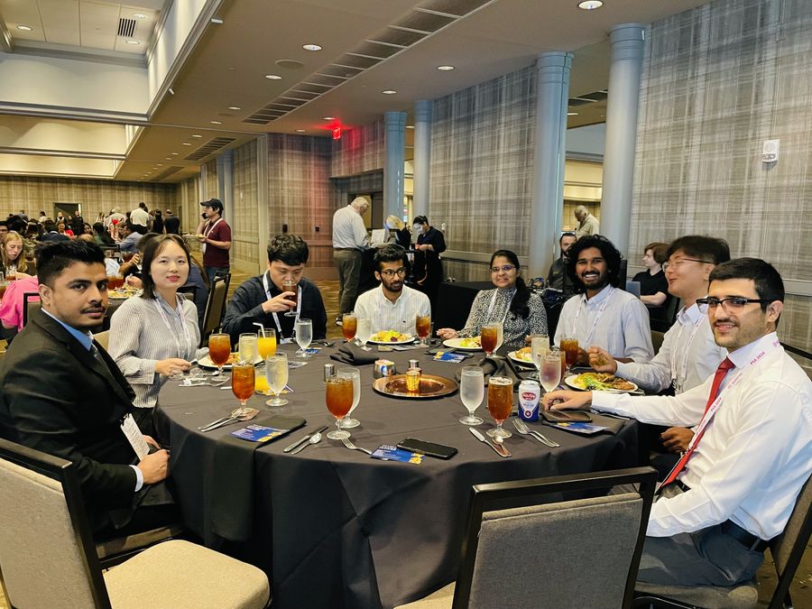Lab group at the Poultry Science Association banquet 2024
